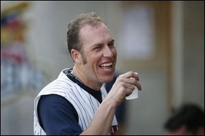 Hessman is all smiles after hitting a home run. Hessman leads the International League with 31 home runs.
