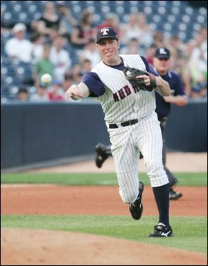 Mike Hessman, 29, has already achieved personal highs in home runs and RBIs, and he's batting around .250 this season, well above last season's sub-.200 average. His 16th homer this year, hit on June, made him the all-time home run king in Toledo baseball history. That record total now stands at 84.
