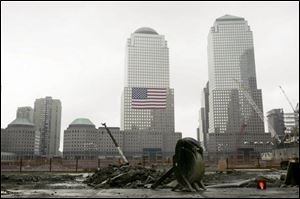 Ground Zero in lower Manhattan appears deserted on the eve of the sixth anniversary of the
early morning terrorist attacks that brought down the World Trade Center s Twin Towers.