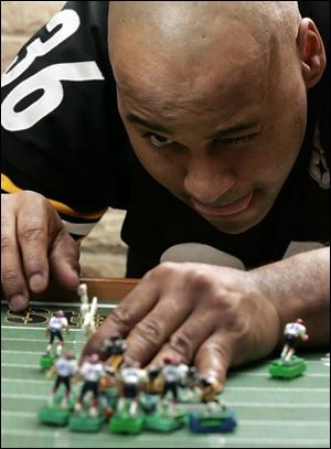 Greg Hardmon set up his team for a local game last year.