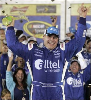 Ryan Newman celebrates not only his first Daytona 500 victory, but his first win in more than 80 races. 