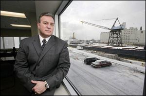 Ironhead president Tony LaMantia s new office has commanding views of downtown Toledo and bridges up and down the river.  The port authority has given me the opportunity to develop a new facility here, and we re one step closer to having a viable shipyard with these new facilities. 
