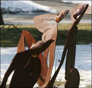 'Homage to Matisse' by Mike Sohikian is among works in the park. While three of the sculptures are permanent, eight will give way to others this year. Coordinator Cindy Niggemyer says other communities have copied the sculpture garden.