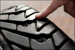 The tires have two air chambers, one for inflation and one to deploy the studs.