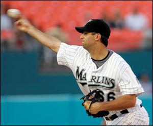 Burke Badenhop, who pitched at Perrysburg and BGSU and was drafted by Detroit, is in the majors with the Marlins at 25 years old.