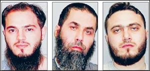 Mohammad Amawi, left, Marwan El-Hindi, and Wassim Maz loum face a sentence of up to life in prison on terror-related convictions. Amawi and El-Hindi still face other charges. 