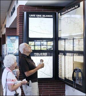 Purchases by turnpike patrons like Faith Turnbaugh and Jim Schumacher of Altoona, Pa., mean revenue for local governments. 