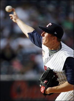 Zach Miner went four innings for the Mud Hens last night.
