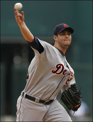 The Tigers' Armando Galarraga was perfect through six innings yesterday against the Royals and wound up with his eighth win.