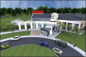 The new West Toledo YMCA, represented by this model, will be three times the size of the existing West Toledo facility.