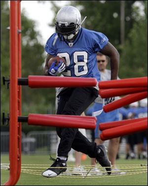 Tatum Bell ran for 87 yards in the first game last season, but he lost his starting job to Kevin Jones and T.J. Duckett.
