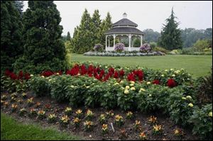 Hidden Lake Garden s demonstration garden and gazebo contains All America Selections of Annuals, among other varieties at the botanical park near Tipton, in the Irish Hills of Michigan s Lenawee County. The park s 755 acres are open daily.