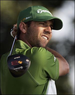 Sergio Garcia hit on 4 of 14 fairways but took only 26 putts at Oakland Hills.