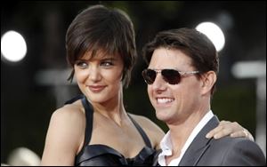 Katie Holmes and Tom Cruise attended the premiere of the movie Tropic Thunder in Los Angeles last month.
<BR>
<br>
<img src=http://www.toledoblade.com/graphics/icons/video.gif> <b><font color=red>VIDEO</b></font color=red>: <a href=