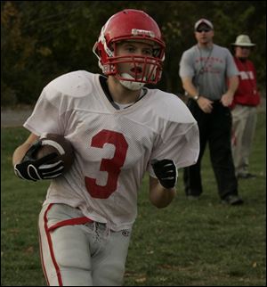 Joe Martin, a senior tri-captain, does plenty for the Mules   wide receiver, defensive back, punt returner and punter.
