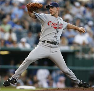 In this May 30, 2008 file photo, Cleveland Indians starting pitcher Cliff Lee throws during the first inning of a baseball game against the Kansas City Royals.