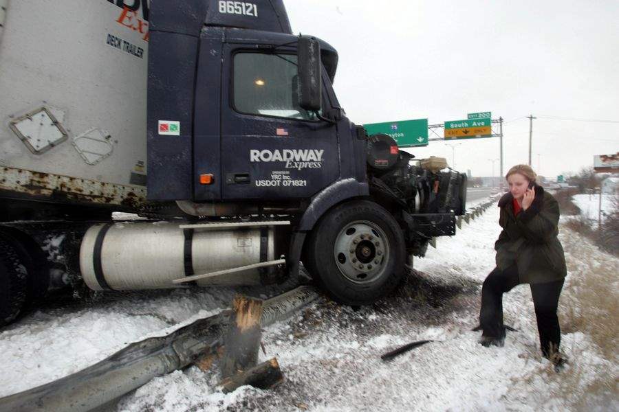 Slick-roads-across-region-blamed-in-car-crashes