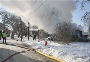 Crews were called to 124 Roff on report of heavy smoke coming from the structure. 