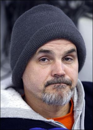 James Studer says freezing weather just adds misery to his homeless predicament.