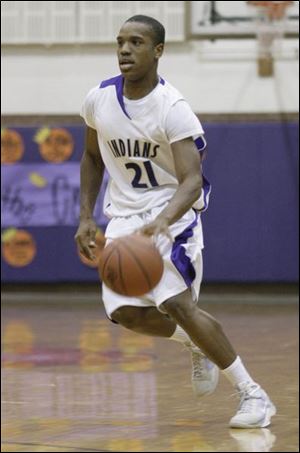 Ke-Sean Harris, a 6-foot sophomore guard, is averaging 17.1 points per game for the Indians.