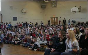 It was standing room only in the gym for the talent show.