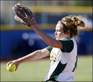 Kasey Graham, a junior, has a 12-4 record on the mound with a 1.40 ERA.
