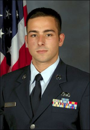 Staff Sgt. Paul C. Dangelo was honored recently in a ceremony at Wright-Patterson Air Force Base in Dayton.