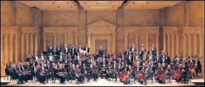 The Toledo Symphony, pictured here in the Peristyle of the Toledo Museum of Art,
opens its Classics series Sept. 25-26.