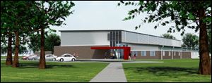 Groundbreaking is today at 10 a.m. for Terra Community College's Skilled Trades
Center. This artist rendering of the building is by SHP Leading Design.