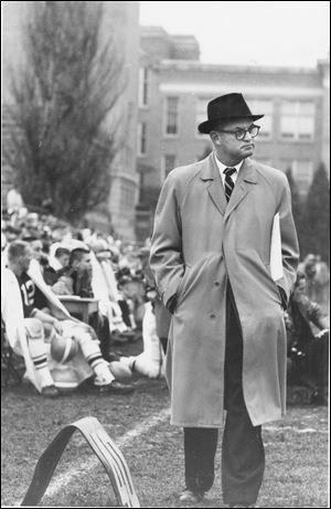 Doyt Perry paced the BGSU sidelines from 1955-64 and compiled a 77-11-5 record.