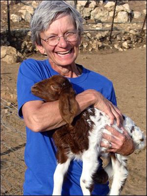 Sister Paulette Schroeder in AtTuwani, a shepherd village near Hebron on Israel's West Bank.