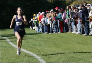 Notre Dame sophomore Lexi Aughenbaugh placed first at the City League race atOttawa Park Golf Course. She was second at the Division I district last weekend.