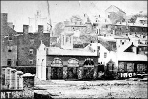 John Brown and his armed band of raiders eventually were captured after holing up in a fire engine and guard house at the entrance to the federal armory at Harpers Ferry.