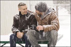 Tobey Maguire, left, and Jake Gyllenhaal in ‘Brothers'