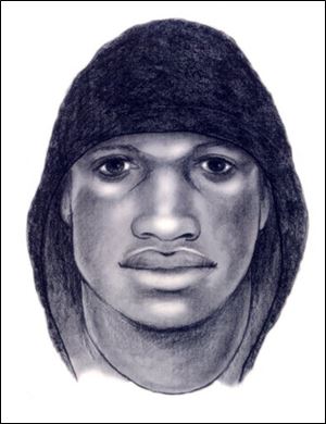 Sketch of one of the suspects
