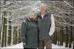Because of forestry practiced by Donna and Walt Lange on their 32-acre site on Fulton County Road 3, the farmland is forgotten under the canopy of evergreens. 
