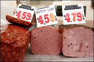 Different types of loafs are popular items at Kilgus Meats on West Laskey Road in West Toledo. 
