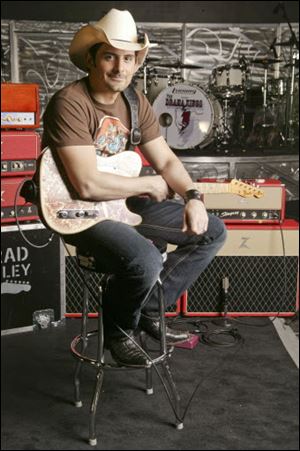 Brad Paisley says on his Web site that he'll be in Toledo on June 4.