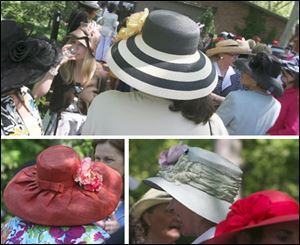 Luncheon attendees sported beautiful headwear.