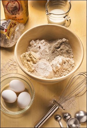 Learning the intricacies of cooking with whole wheat leads to tasty discoveries such as these whole-wheat pancakes. (Bill Hogan/Chicago Tribune/MCT)