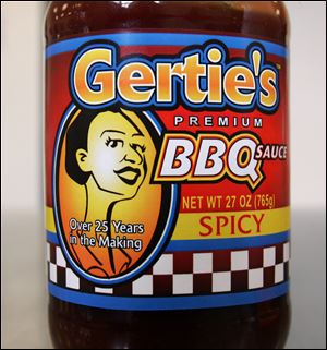 Gertie's Premium
BBQ Sauce is sold locally
for $5.99 for a 27-ounce jar
in some local meat shops.
