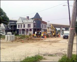 People were evacuated from a house on the corner of Ash and Huron streets.