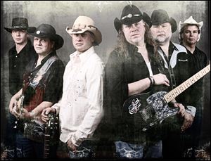 Rodney Parker and Liberty Beach: from left, Wes Waters, Randy Monk, ROdney Parker, John McAfee, Randy Meeker and Bruce Burkhart.