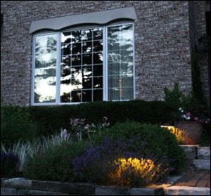 Accent lights create mood and drama while enhancing curb appeal.