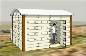 A drawing shows the construction of a LyteBeam home.