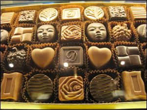 Samples are offered on tours of DeBrand's Chocolatier.