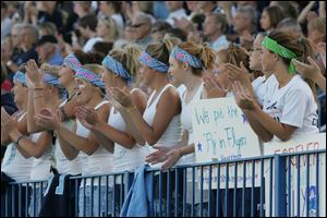 Nearly 5,000 people showed up to voice their enthusiasm at the rededication ceremony at Lake.
