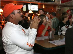 Steve Yarbrough backs his Browns at Shawn's Irish Tavern.