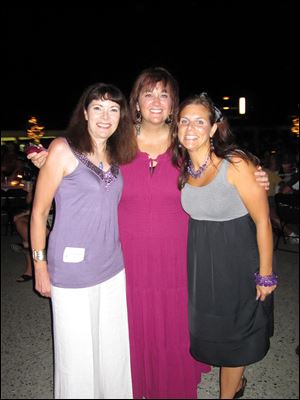 Attending the Fashionably Late event were, from left, Casey Schreiner, Gretchen DeBacker, and Jennifer Skeldon.
