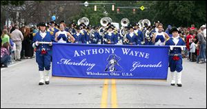 The Anthony Wayne band marches in the 2009 Roche de Boeuf festival parade.